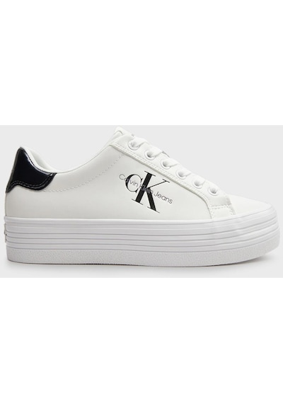 Calvin Klein Kadın Ayakkabı Yw0Yw01393 01W Beyaz-Siyah Beyaz - Siyah