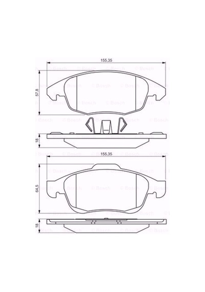 Citroen Ds4 1.6 Bluehdi 120 2011-2015 Bosch Ön Fren Balatası