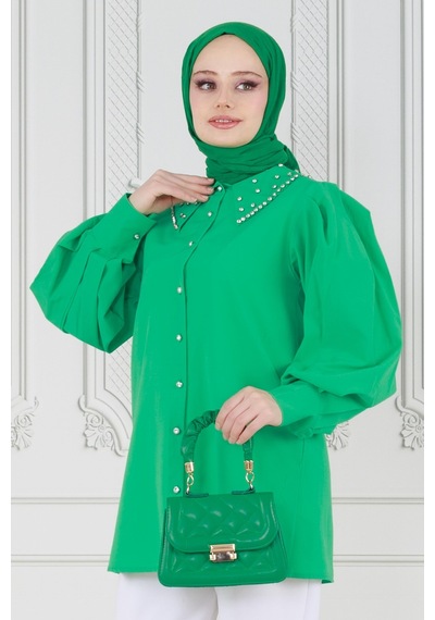 Sevitli Yakası Taş Çakım Tunik-benetton Yeşili-3644-benetton Yeşili Benetton Yeşili Sevitli Yakası Taş Çakım Tunik-benetton Yeşili-3644-benetton Yeşili Benetton Yeşili