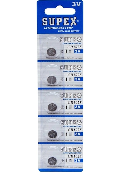 Supex CR1025 3V Lityum Pil 5'li