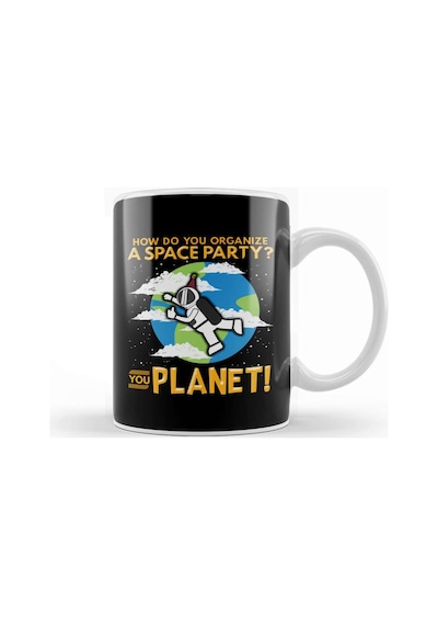 How Do You Organize A Space Party You Planet Pun Kupa Bardak Porselen Karışık