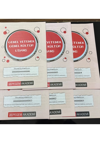 Pegem Yayınları Türkiye Geneli Deneme Sınavları