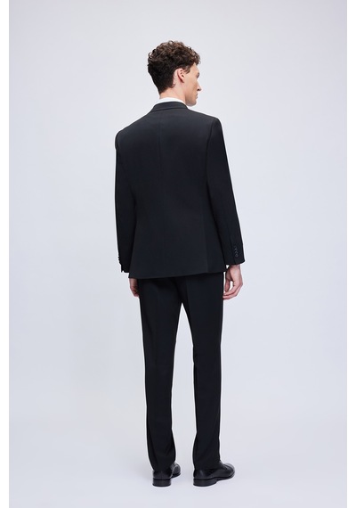 Hatemoğlu Siyah Slim Fit Mono Yaka 6 Dr Takım Elbise