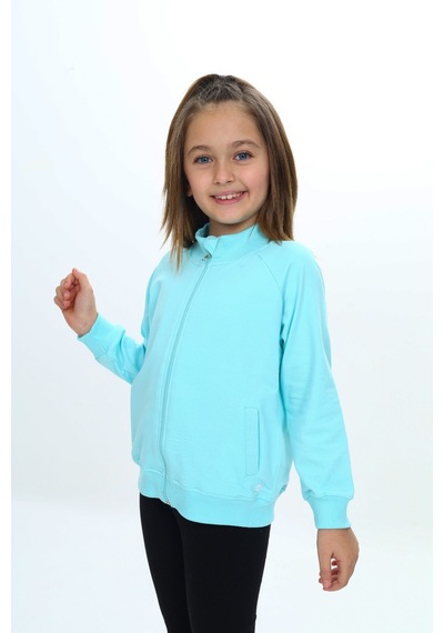 Toontoy Kız Çocuk Dik Yaka Fermuarlı Cepli Reglan Kol Örme Hırka - 2 İplik Mint Yeşili Toontoy Kız Çocuk Dik Yaka Fermuarlı Cepli Reglan Kol Örme Hırka - 2 İplik Mint Yeşili
