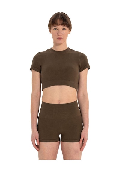 Inguz Seamless Pamuk T-shirt Kahverengi