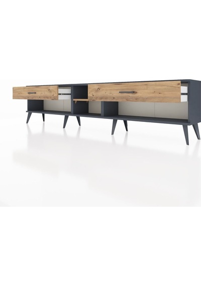 Arges Tv Ünitesi Tek Raflı 2 Çekmeceli 220x30x51 Antrasit-çam Atlas Çam/atlas Çam - Antrasıt Arges Tv Ünitesi Tek Raflı 2 Çekmeceli 220x30x51 Antrasit-çam Atlas Çam/atlas Çam - Antrasıt