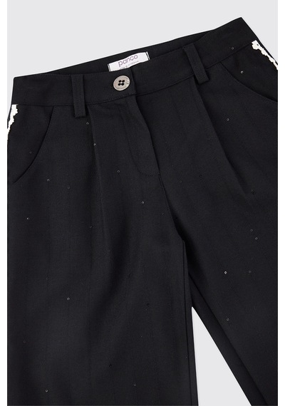 Panço Kız Çocuk Beli Lastikli Lacivert Pantolon 2621gk04001