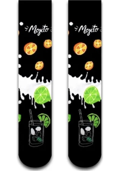 Mojito Kokteyl Kolej Çorap Çok Renkli