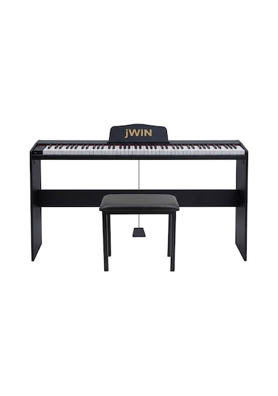Jwin Sdp-88 Tuş Hassasiyetli 88 Tuşlu Dijital Piyano + Tabure - Siyah