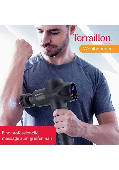 Terraıllon - Gun Masaj Uzmanı - Çok Bölgeli Masaj Tabancası, 20 Hız 2800-3200 Rpm, Dijital Ekran, Entegre Zamanlayıcı, 5 Silikon Aparat, 1 Sıcak-soğuk Dahil, Usb-c, Dahil. Kasa, Siyah Terraıllon - Gun Masaj Uzmanı - Çok Bölgeli Masaj Tabancası, 20 Hız 2800-3200 Rpm, Dijital Ekran, Entegre Zamanlayıcı, 5 Silikon Aparat, 1 Sıcak-soğuk Dahil, Usb-c, Dahil. Kasa, Siyah