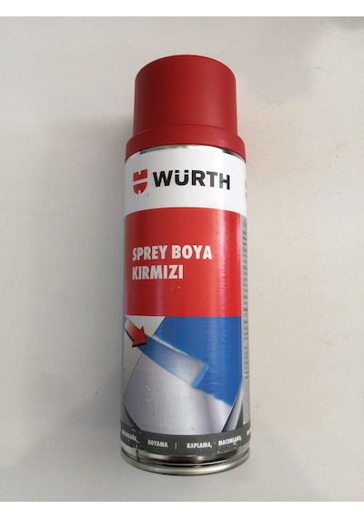 Würth Sprey Tampon Boyası Oto Boyası Parlak Kırmızı Renk