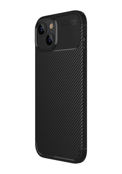 Apple İphone 15 Kılıf Auto Focus Karbon Kapak - Siyah