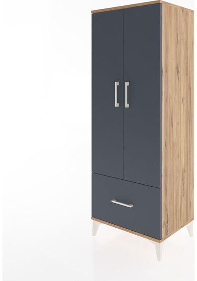 Hyperion Dolap 4 Raflı Tek Çekmeceli 2 Kapaklı 60x44x163 Çam-... Çam Hyperion Dolap 4 Raflı Tek Çekmeceli 2 Kapaklı 60x44x163 Çam-... Çam