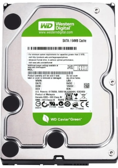Wd 1tb Wd10eurx 7-24 3,5" 64mb 5400rpm Harddisk İthalat