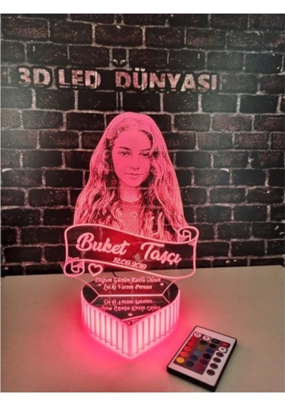 Sevgilime Doğum Günü Hediyesi Masa Lambası 16 Renkli