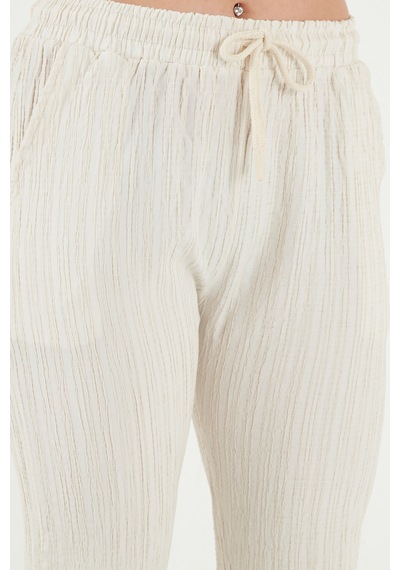 Lela Slim Fit Normal Bel Cepli Bayan Pantolon 5865297 Taş