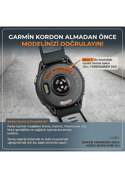 Caseonn Garmin Fenix 7 Kordon Quickfit Manyetik Metal Hasır Yedek Kayış Siyah