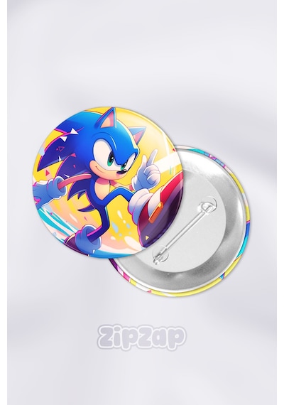Sonic Video Oyun Çanta Süsü İğneli Buton Rozet Seti 1 Adet Tekli