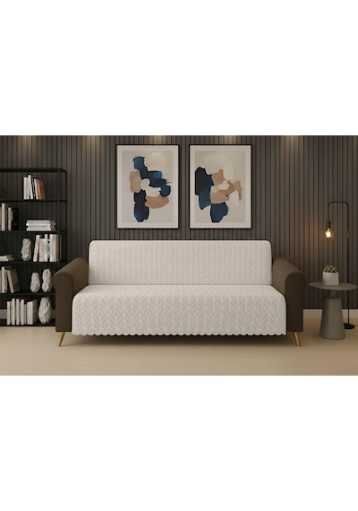 Dinarsu Kaydırmaz Koltuk Örtüsü 175x220 Lüme Bej Bej