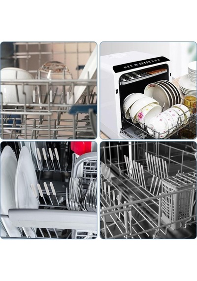 Bulaşık Makinesi Tabaklık & Bardaklık Pas & Çizilme Engelleyici Kapak Uçları Beyaz 100 Adet