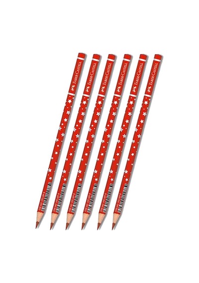 Faber-Castell Kırmızı Başlık Kalemi Yıldız 6 Adet
