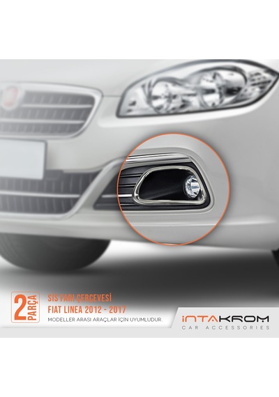 intakrom Fiat Linea Krom Sis Farı Çerçevesi 2 Parça 2012-2017