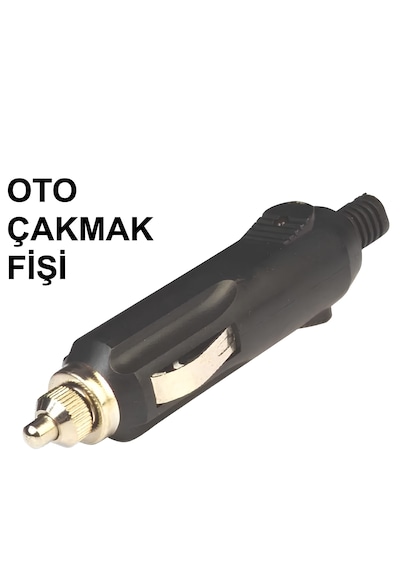 Araç Çakmak Fişi Erkek 12v Seyyar Kablo Tip Oto Erkek Çakmak Sok