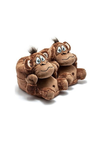 Twigy Monkey Unisex Hayvanlı Panduf Kahverengi 36/43 AA0600 Kahverengi