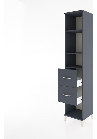 Hyperion Dolap 3 Raflı 2 Çekmeceli 44x44x221 Antrasit-antrasit Antrasit