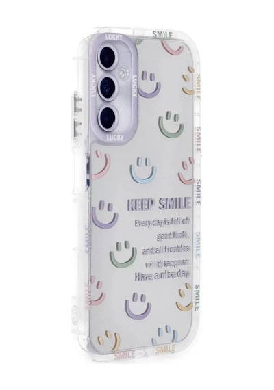 Newface Samsung Galaxy A25 5g Kılıf Reflexion Desenli Kapak - Desen 2 Şeffaf