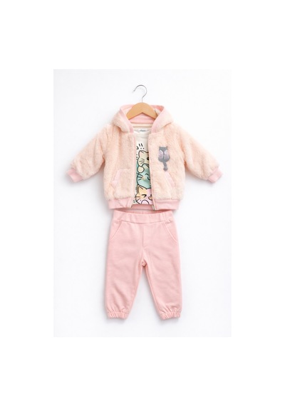Baby Fou Peluş 3'lü Takım Pembe