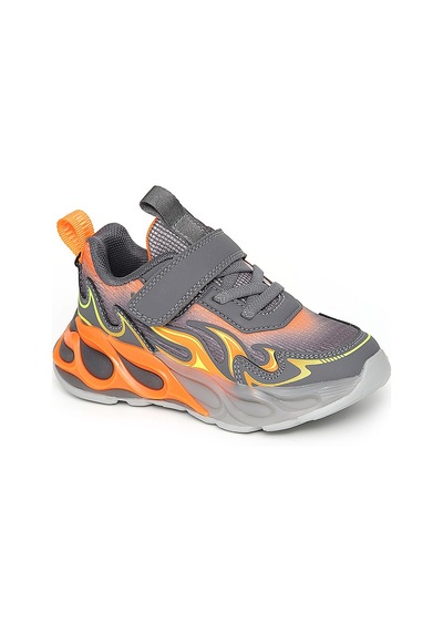 Pepino Erkek Çocuk Spor Ayakkabı Alev Desenli Cırt Cırtlı Esnek Lastik Bağcıklı Hafif Işıklı Taban Sneaker 2226 Füme-turuncu Pepino Erkek Çocuk Spor Ayakkabı Alev Desenli Cırt Cırtlı Esnek Lastik Bağcıklı Hafif Işıklı Taban Sneaker 2226 Füme-turuncu