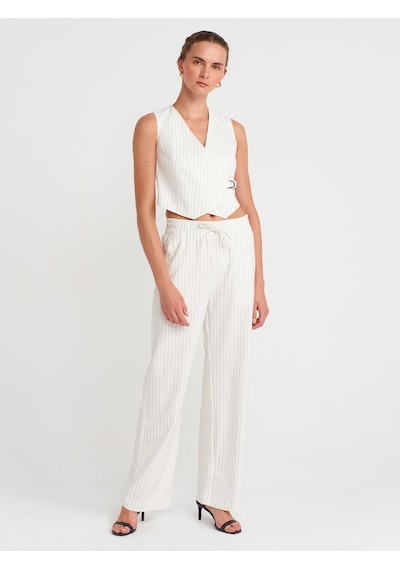 Dilvin 72151 Pijama Pantolon-beyaz Beyaz