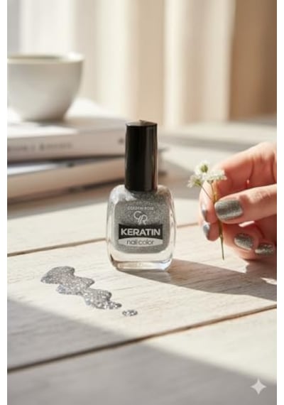 Keratin Nail Glitter No: 401 - Keratin İçerikli Güçlendirici Parlak Oje