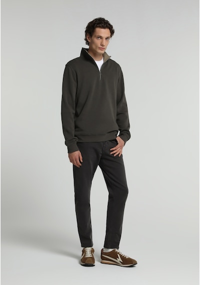 Colin's Colins Regular Fit Dik Yaka Düz Erkek Yeşil Sweatshirt Cl1082805 Q1.v2 Kha Haki