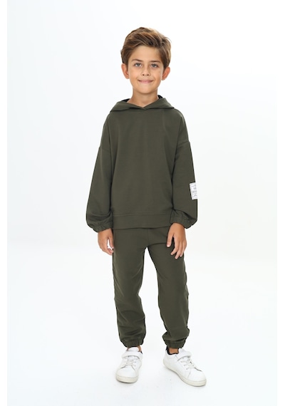 Toontoy Kids Toontoy Erkek Çocuk Arma Detaylı Eşofman Takımı Haki