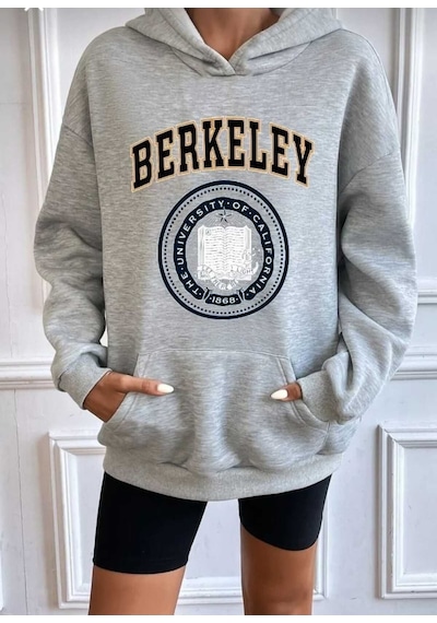Kozia Outdoors Malkoçbey Baskılı Oversize Unisex Sweatşirt Grı Gri