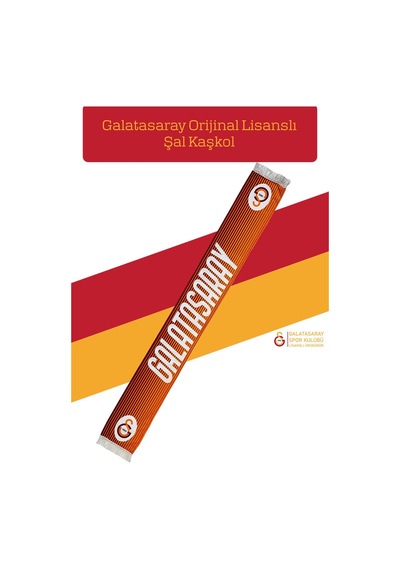 Galatasaray Lisanslı Şal Kaşkol Atkı Ve Premium Uçlu Kalem Set Aslan Baskılı Ahşap Kutulu Sarı - Kırmızı.