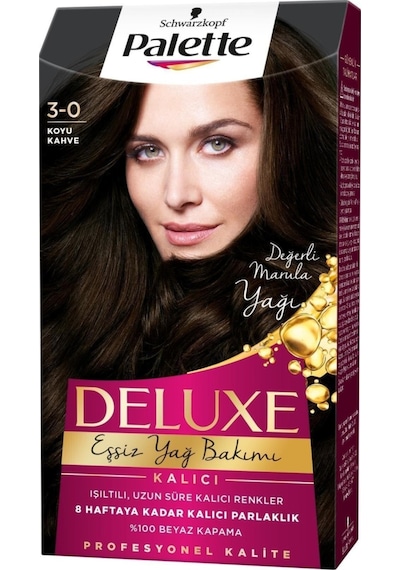 Palette Deluxe 3 - 0 Koyu Kahve X 2 Adet Saç Boyası