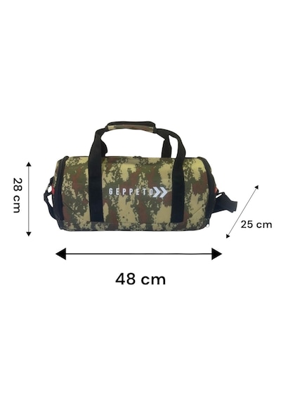 My Geppeto Bag Unisex Fitness Silindir Spor Çantası Kamuflaj