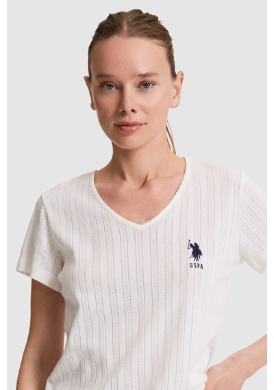 U.s. Polo Assn. Kadın Ekru Pijama Takım 50327970-vr019 Ecru