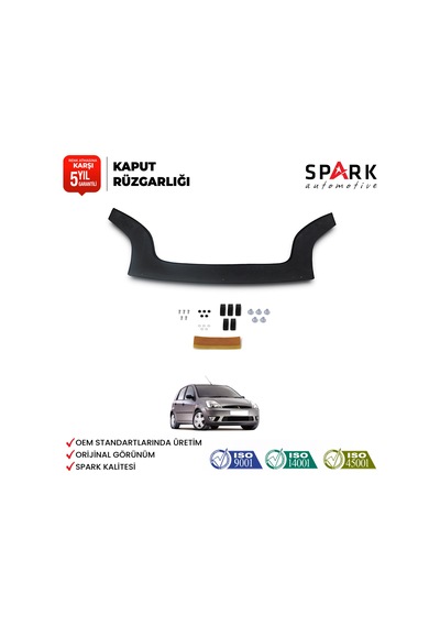 Ford Fiesta 2002-2008 Yıl Aralığı Uyumlu Kaput Rüzgarlığı 3mm