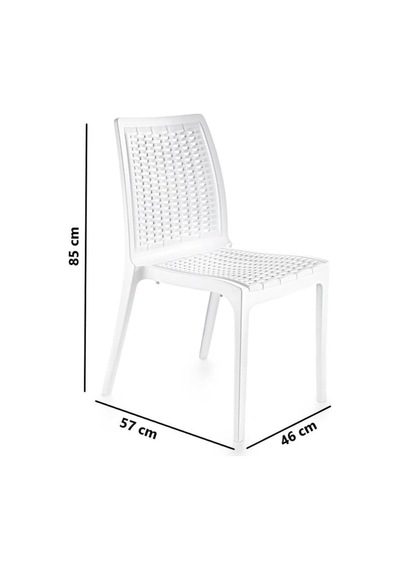 Sy-2523 Rattan Bahçe Sandalye 4'lü Set Çok Renkli