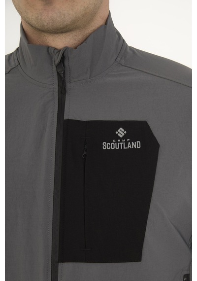 Camp Scoutland Camp255 Outdoor Tactical Su İticili Erkek Fermuarlı Taktik Sweatshirt Gri Gri