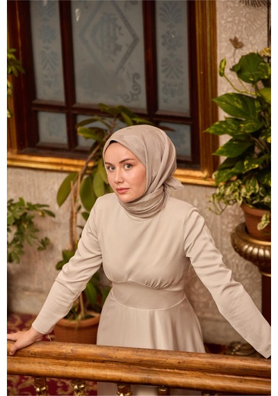 Silk Home Monogram Pamuk İpek Eşarp 130001-12 gri