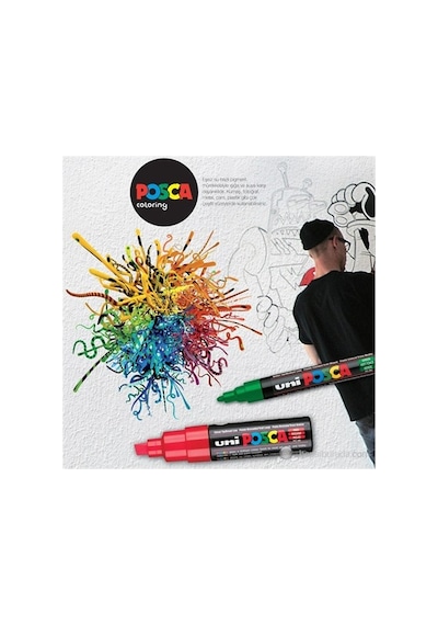 Uni Pc-3m Posca Poster Markörü Siyah