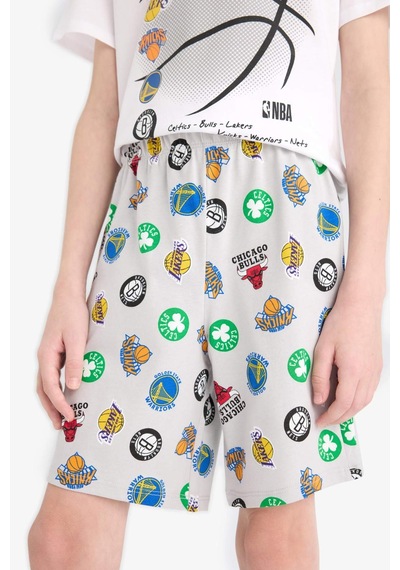 DeFacto Erkek Çocuk NBA Current Teams Pijama Takımı Kısa Kollu Üst Şort E2700A825SMWT34
