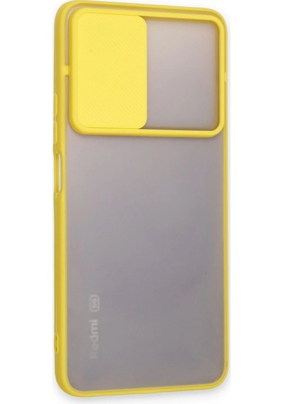 Newface Xiaomi Redmi Note 11t Kılıf Palm Buzlu Kamera Sürgülü Silikon Semeglbl - 13 - Sarı