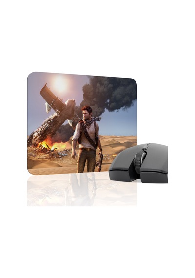Uncharted Kaymaz Dikişli Kauçuk Oyuncu Mousepad V1 - 22x18 Gaming Mouse Pad Fare Altlığı