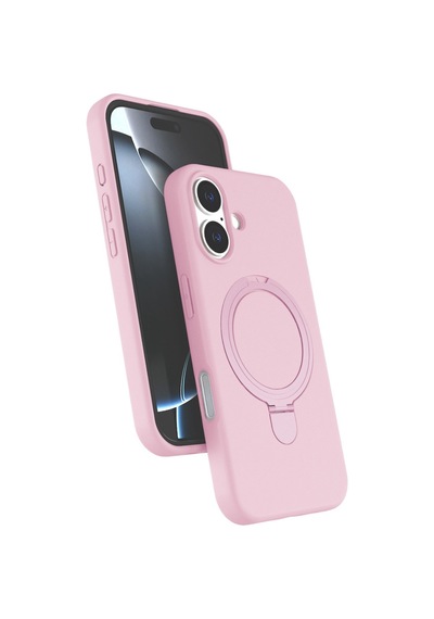 Apple iPhone Uyumlu 16 Regal Magsafe Standlı Kapak - Açık Pembe Bz8683140892678